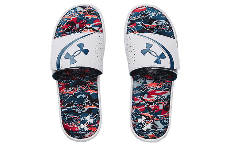 Shop Under Armour Ignite 6 Grafik Strap Slide 'White Beta' 3024451-106