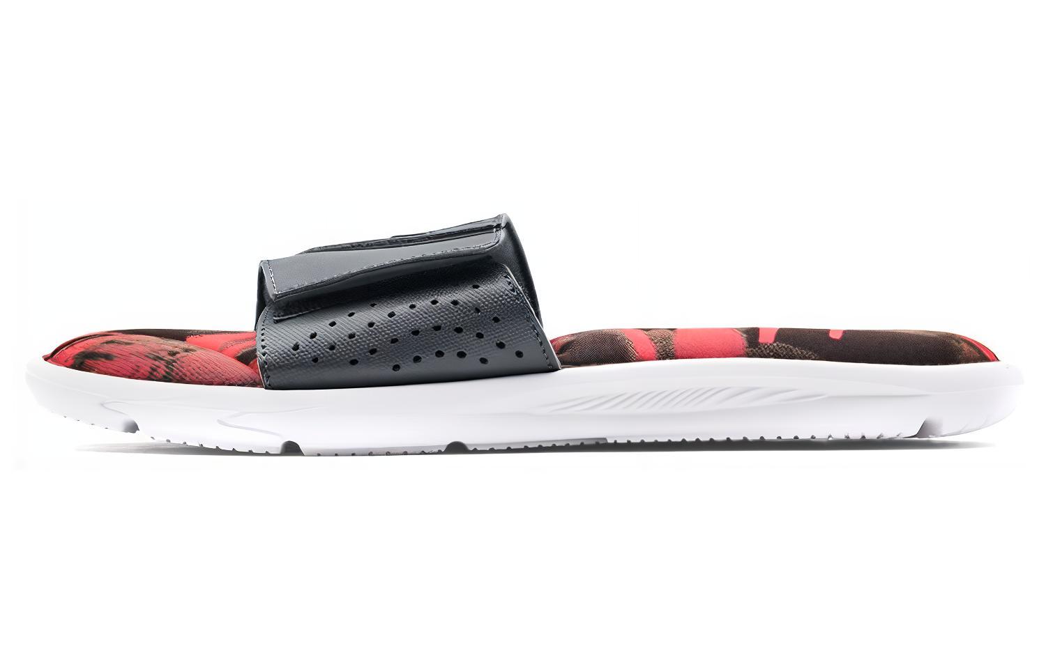Under Armour Ignite 6 Graphic Strap Slide 'White Pitch Grey' 3024451-100