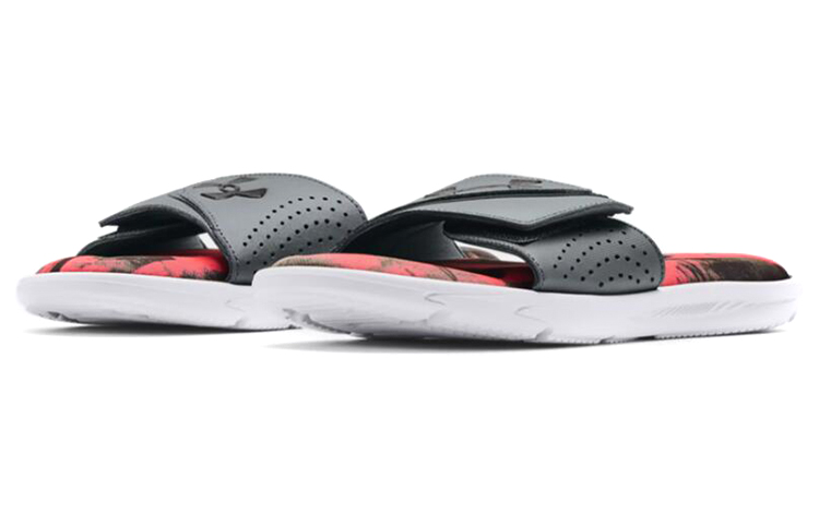 Lookbook Under Armour Ignite 6 Graphic Strap Slide ''Weiß Pitch Grau'' 3024451-100