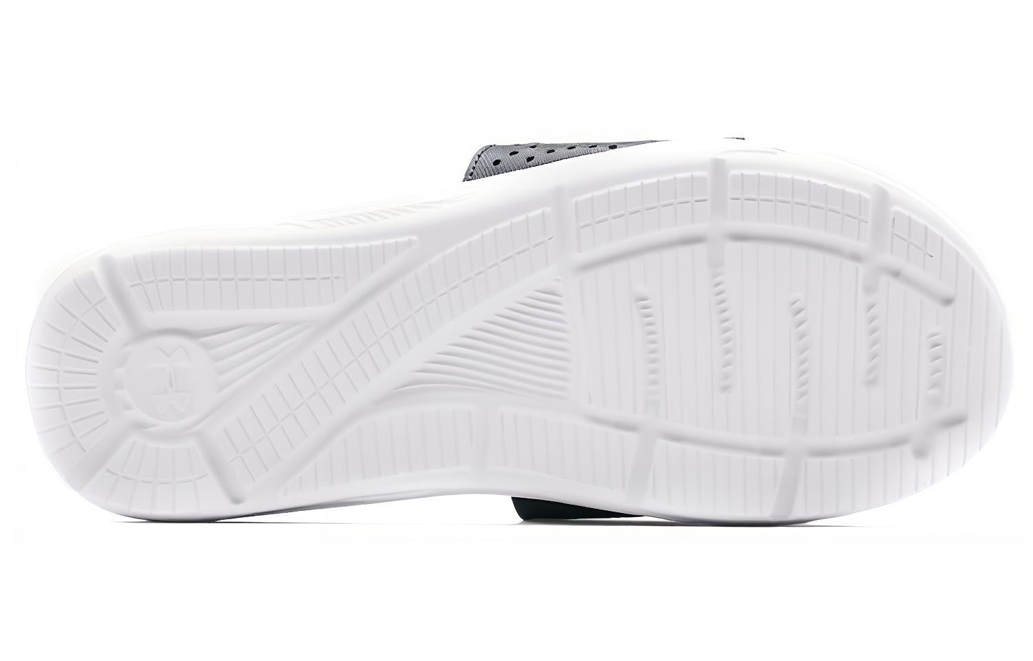 Shop Under Armour Ignite 6 Graphic Strap Slide ''Weiß Pitch Grau'' 3024451-100