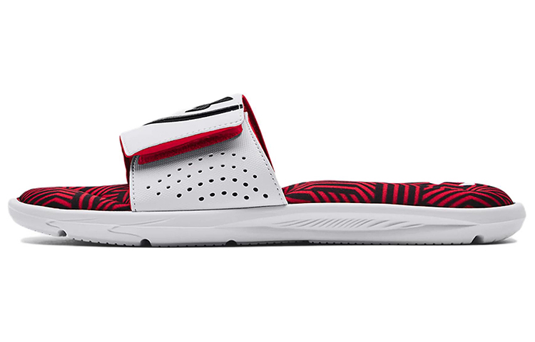 Under Armour Ignite 6 Graphic Strap Slide 'White Red' 3024451-105