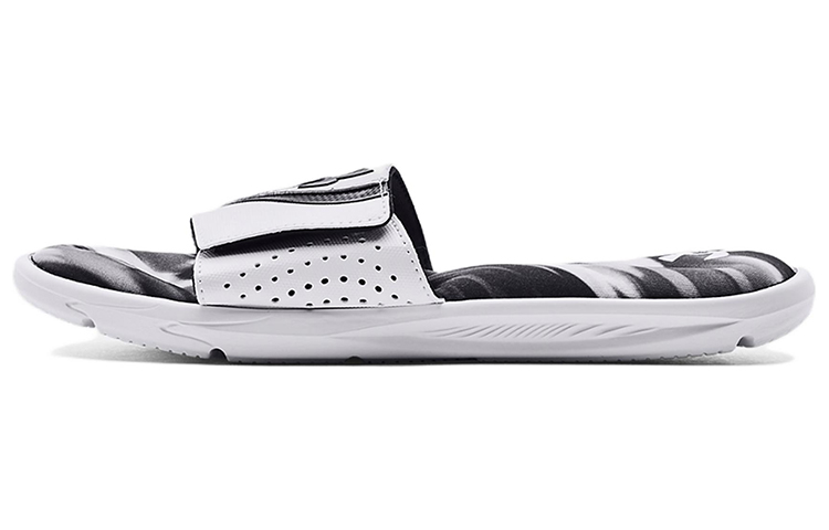 Under Armour Ignite 6 Graphic Strap Slipper 'White Black' 3024450-109