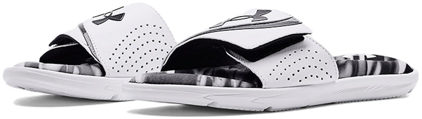 Under Armour Ignite 6 Graphic Strap Slipper 'White Black' 3024450-109 Lookbook Under Armour Ignite 6 Graphic Strap Slipper 'White Black' 3024450-109