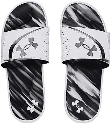 Under Armour Ignite 6 Graphic Strap Slipper 'White Black' 3024450-109 Shop Under Armour Ignite 6 Graphic Strap Slipper 'White Black' 3024450-109