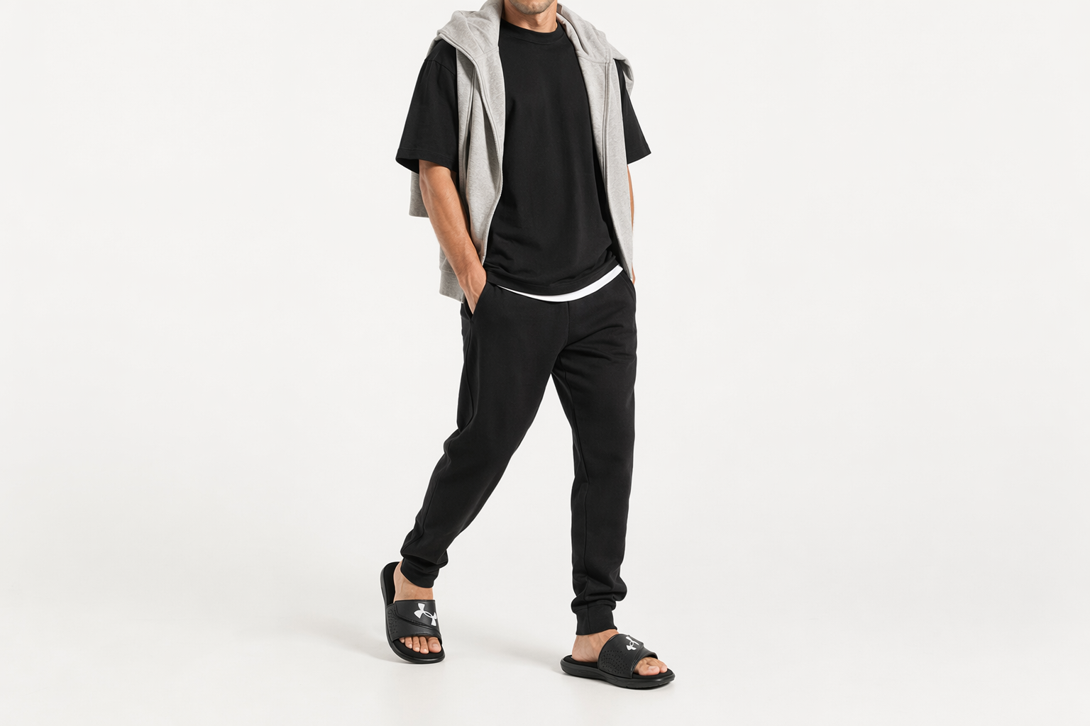 Order Under Armour Ignite 6 Slide ''Nero Bianco'' 3022711-003