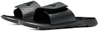 Lookbook Under Armour Ignite 7 Graphic Strap Slide 'Kelabu Pitch Hitam' 3026025-100