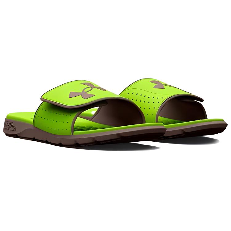 Lookbook Under Armour Ignite Pro Slide ''Lime Surge Sugar Cane'' Slippers 3026023-300
