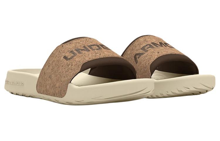 Lookbook Under Armour Ignite Select Cork Slides 'Coklat' Sandal Pria 3027209-201