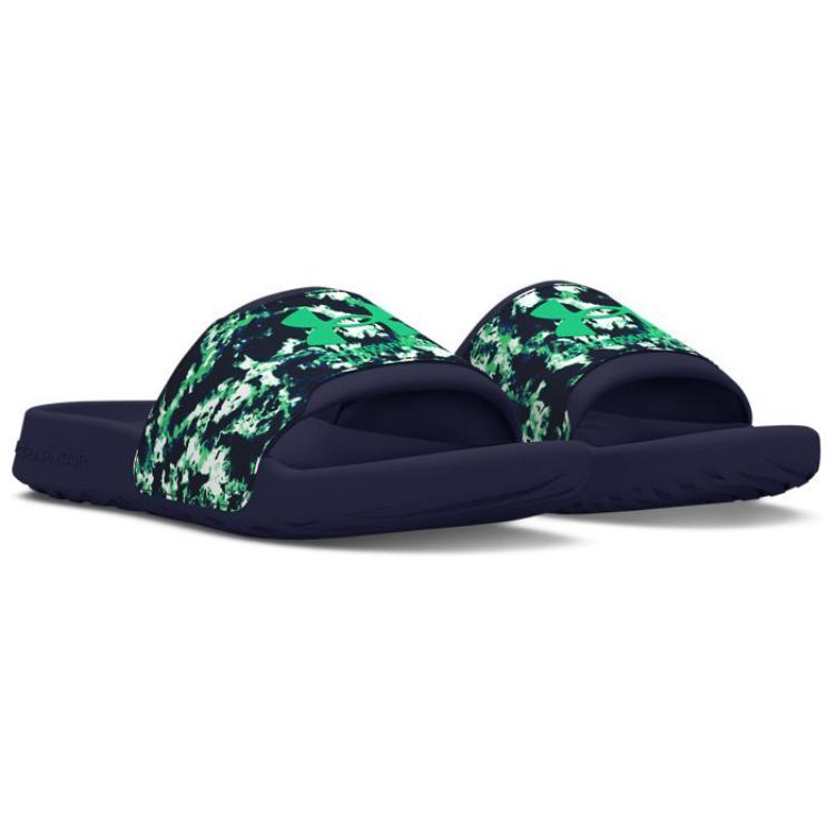 Lookbook Under Armour Ignite Select Graphic Slides 'Black Green' 3027220-401