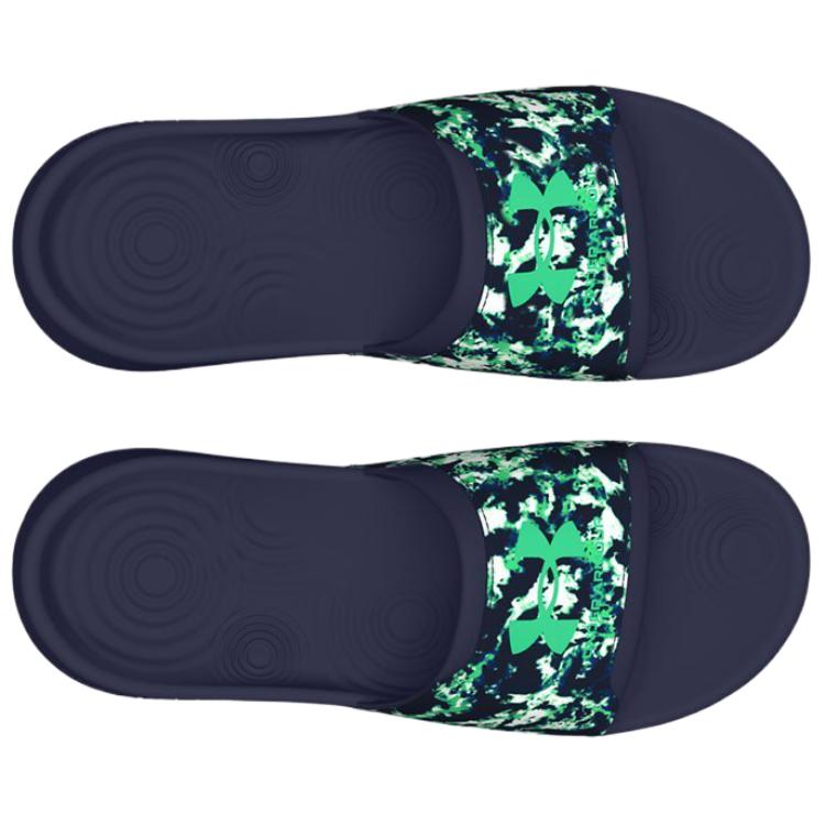 Shop Under Armour Ignite Select Graphic Slides 'Black Green' 3027220-401