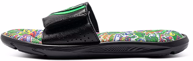 Under Armour Ignite VI Graphic Strap Slides 'Black Green' 3024451-004 Under Armour Ignite VI Graphic Strap Slides 'Black Green' 3024451-004