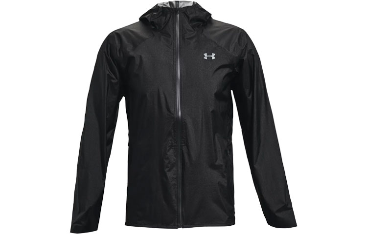 Under Armour Impasse Rain 20 Black Hooded Jacket Casual Sportswear 1360416-001