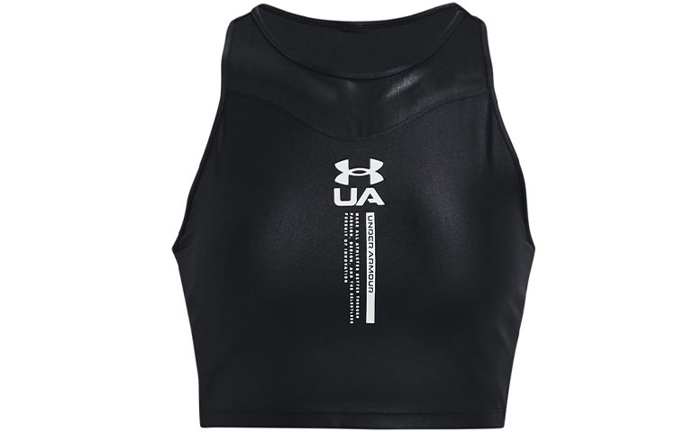 Under Armour Iso-Chill Crop Training Sports Bra Black 1361151-001