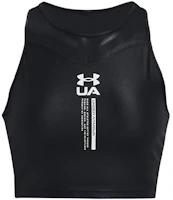 Under Armour Iso-Chill Crop Training Sports Bra Black 1361151-001 Under Armour Iso-Chill Crop Training Sports Bra Black 1361151-001