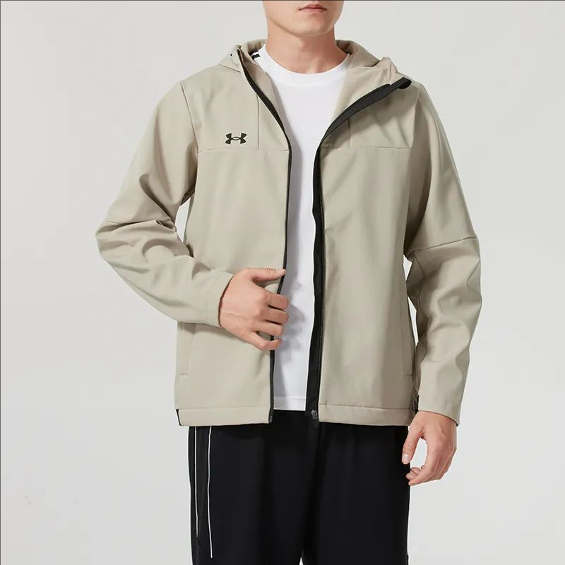 Purchase Under Armour Khaki Windproof Breathable Outdoor Jacket with Necklace Gift 24600408-203