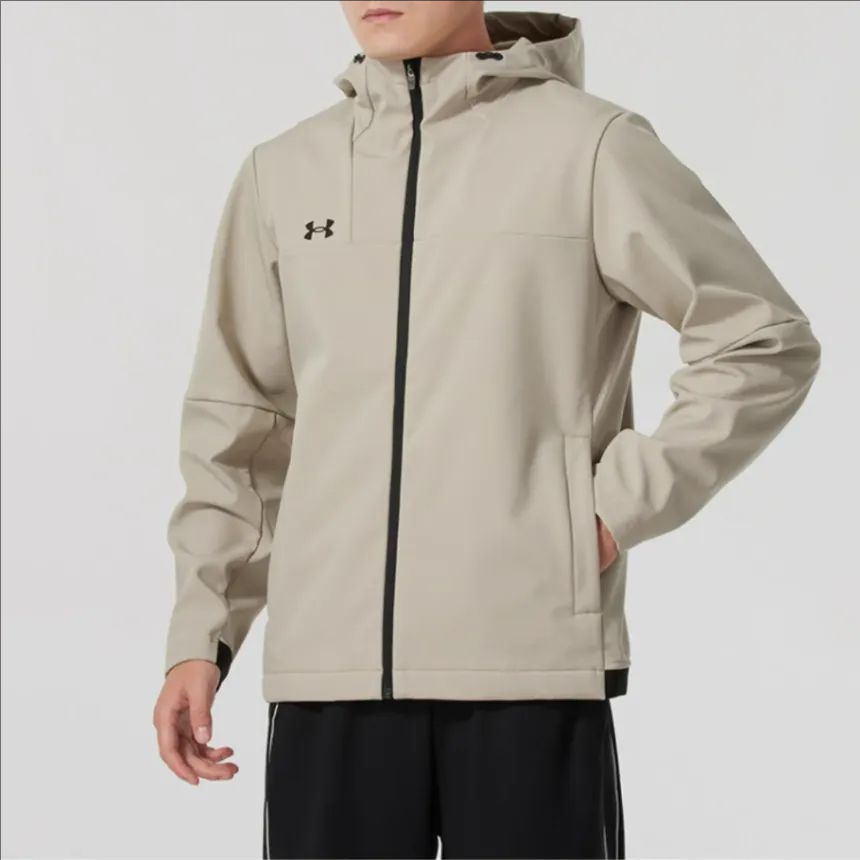 Details for Under Armour Khaki Windproof Breathable Outdoor Jacket with Necklace Gift 24600408-203