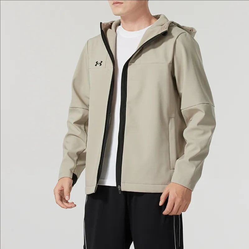 Sizing Under Armour Khaki Windproof Breathable Outdoor Jacket with Necklace Gift 24600408-203