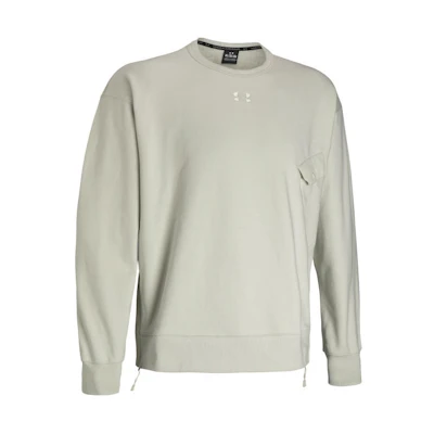 Under Armour L4L Elevated Fleece Crew Sweatshirt Pink Sand Grey 1387975-273