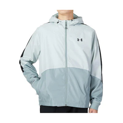 Under Armour Legacy Windbreaker Colorblock Logo Hooded Jacket Blue 1373821-781