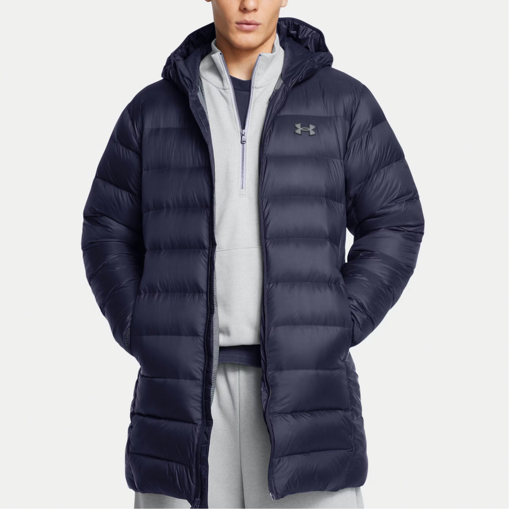 Shop Chaqueta Puffer Morada con Capucha Under Armour Legend Manga Larga Casual 1385839-410