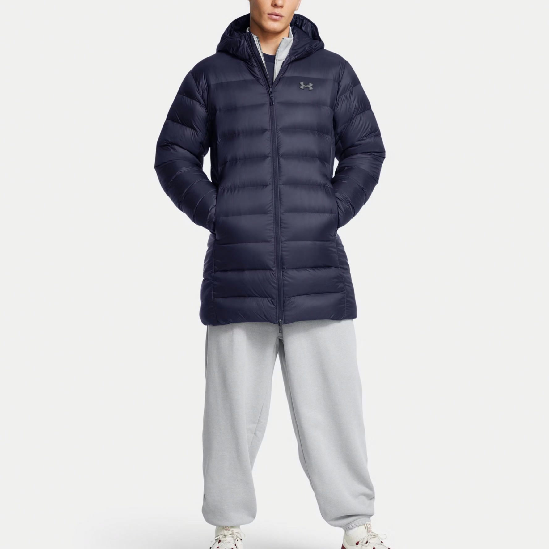 Details for Chaqueta Puffer Morada con Capucha Under Armour Legend Manga Larga Casual 1385839-410