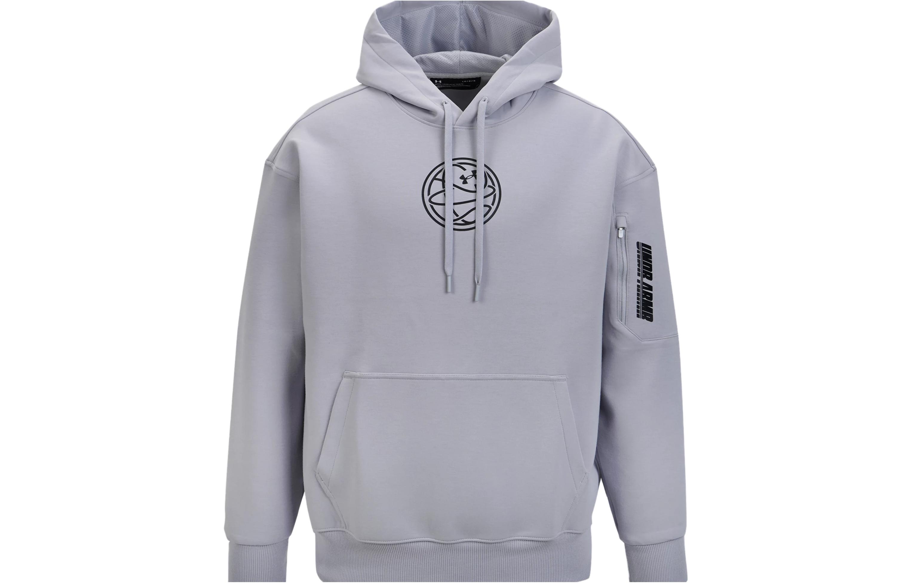 Under Armour Letter Logo Print Hoodie Unisex Gray 1377123-011