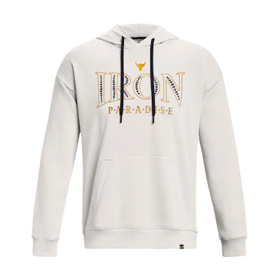 Under Armour Letter Print Hoodie Pullover in Off-White 1380115-114