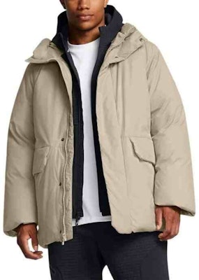 アンダーアーマー リミットレス ダウン SS ジャケット カジュアルフードパファーコート カーキ 1384651-290 Shop アンダーアーマー リミットレス ダウン SS ジャケット カジュアルフードパファーコート カーキ 1384651-290