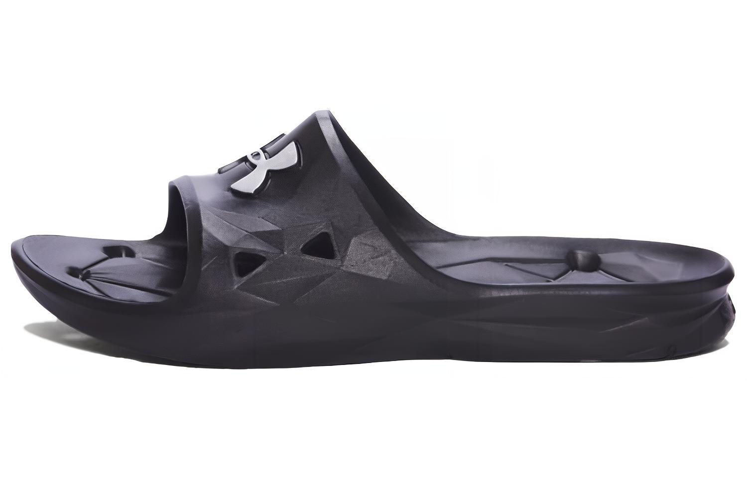 Under Armour Locker 3 Slides 'Black Silver' 1287325-001