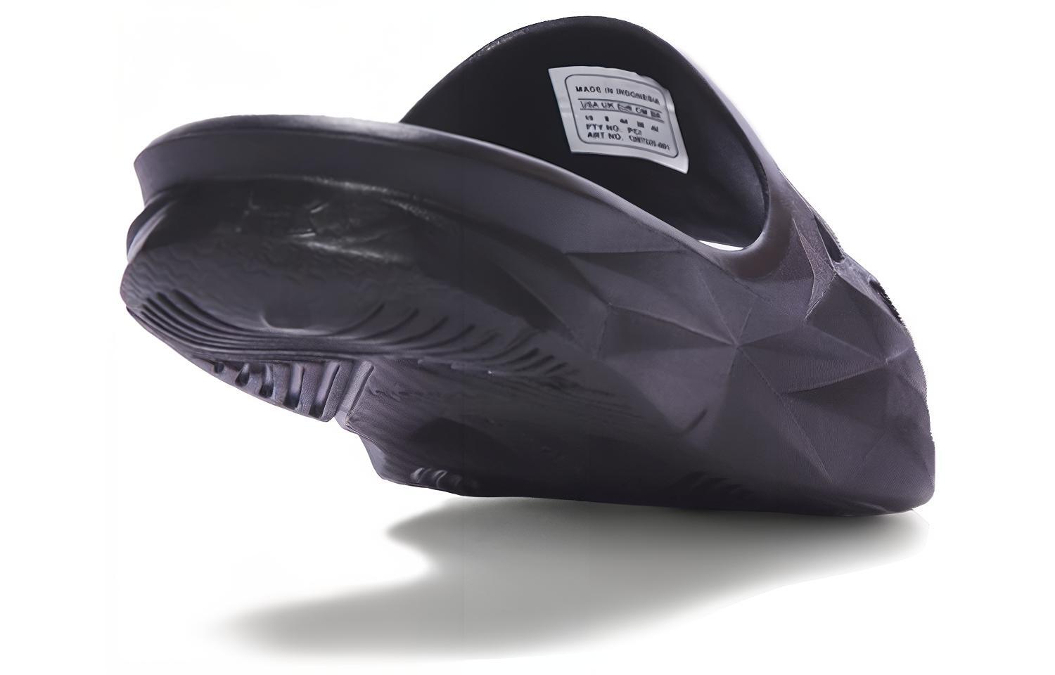 Lookbook 安德玛 Locker 3 拖鞋 '黑银' 1287325-001