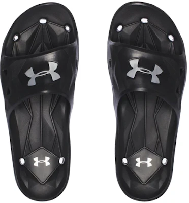 Under Armour Locker 3 Slides ''Zwart Zilver'' 1287325-001 Shop Under Armour Locker 3 Slides ''Zwart Zilver'' 1287325-001