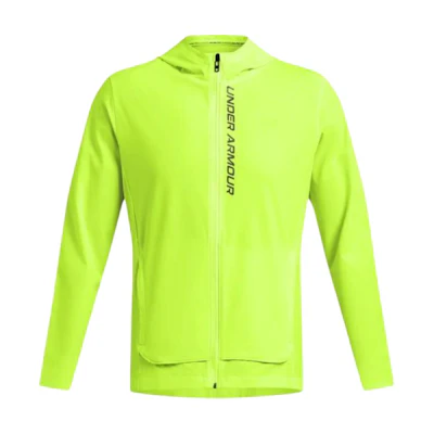 Under Armour Logo Print Breathable Waterproof Hooded Jacket Green/Yellow Men 1376794-731