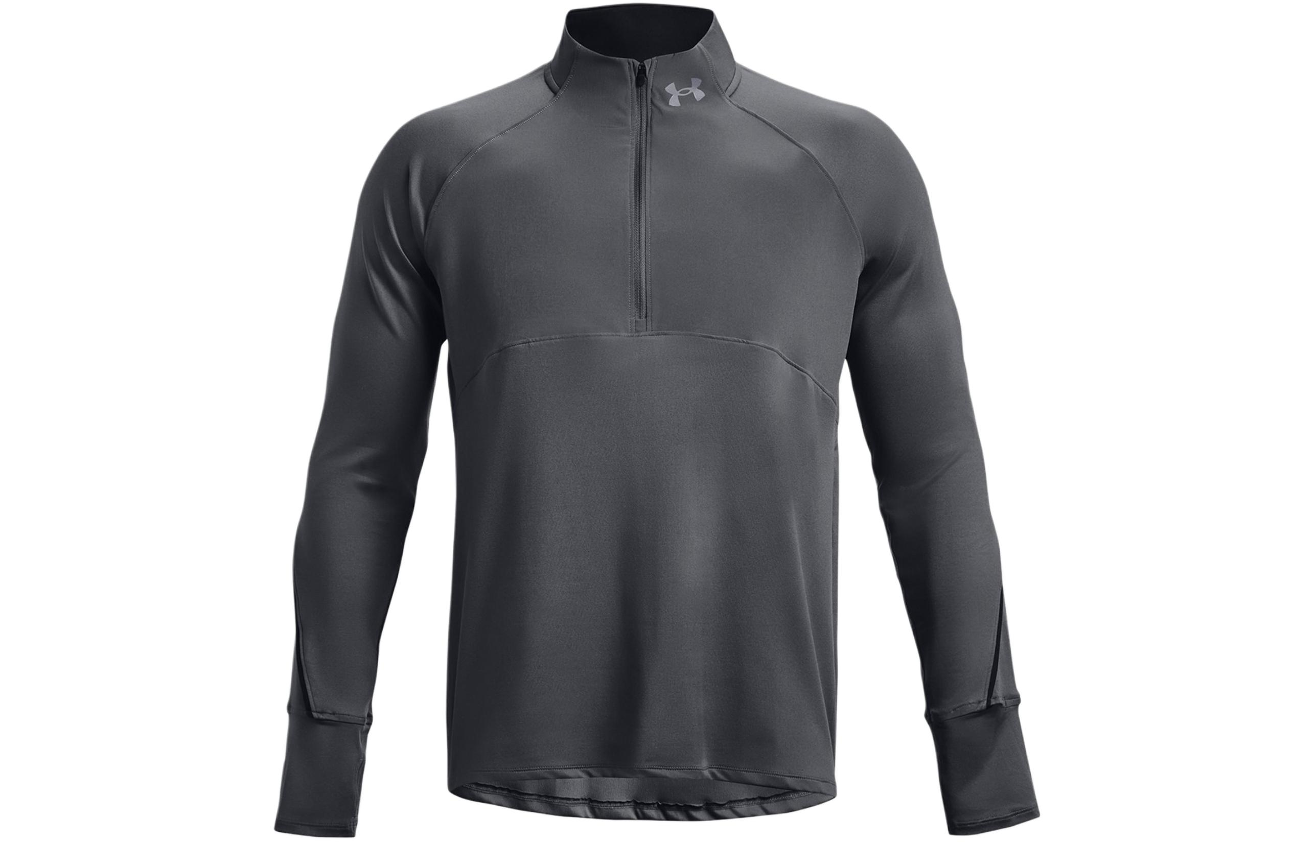 Under Armour Logo Print Half-Turtleneck Quick-Dry Pullover - Lead Color 1365662-013