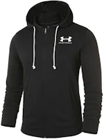 Under Armour Logo Print Zip-Up Hoodie Jacket - Black 1370409-001 Under Armour Logo Print Zip-Up Hoodie Jacket - Black 1370409-001