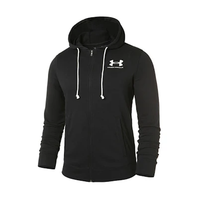 Under Armour Logo Print Zip-Up Hoodie Jacket - Black 1370409-001