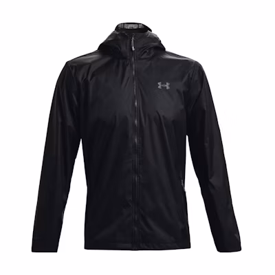 Under Armour Logo Print Zip-Up Hoodie Jacket Black 1321439-002