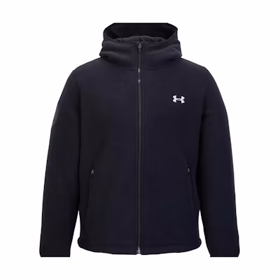 Under Armour Logo Print Zip-Up Hoodie Jacket Unisex Black 1376614-001