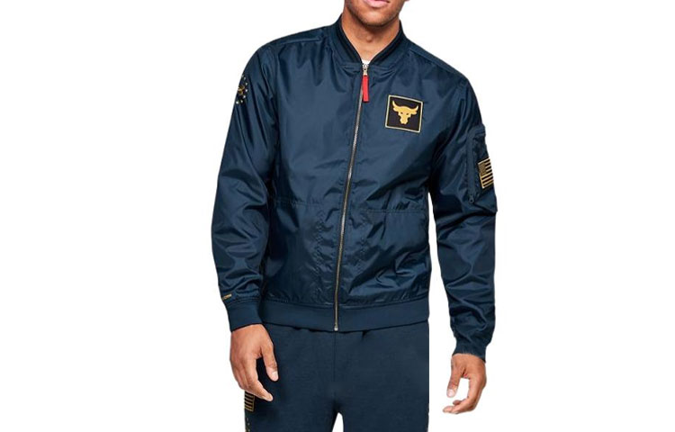 Under Armour Logo Print Zip-Up Jacket Blue 1350992-408