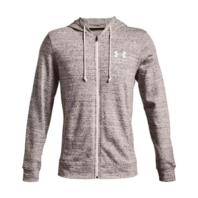 Under Armour Logo Print Zip Hoodie Jacket - Agate White 1370409-112