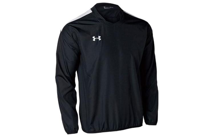 Under Armour Logo Striped Crewneck Sweatshirt Unisex Black Long Sleeve 1364990-001