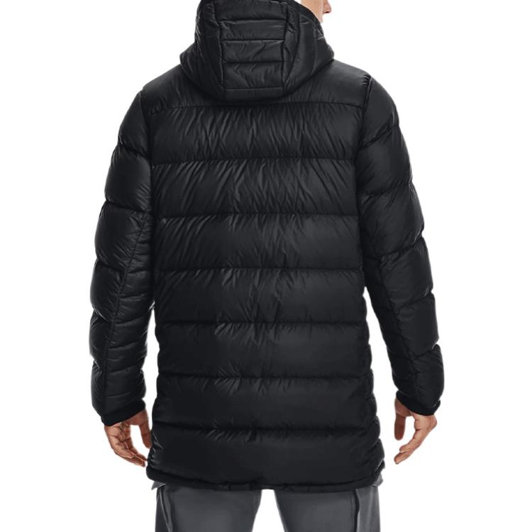 Purchase Under Armour Jaket Hoodie Panjang Hitam Puffer Latihan Musim Dingin 1364902-001