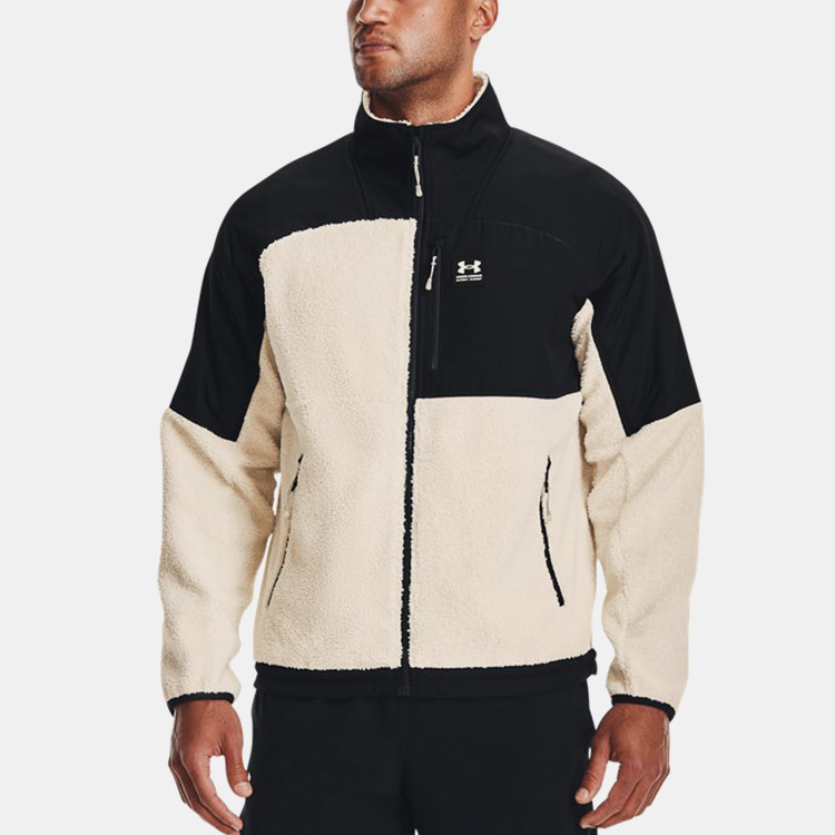Shop Chaqueta Under Armour Loose Fit Logo Zip-Up - Blanco Summit 1366091-110