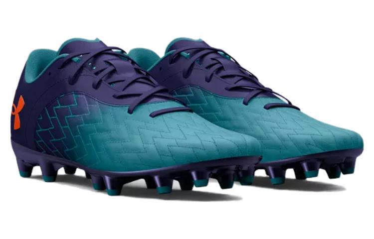 Lookbook 安德玛Magnetico Select 2.0 FG冰川蓝橙色足球鞋 3025642-400