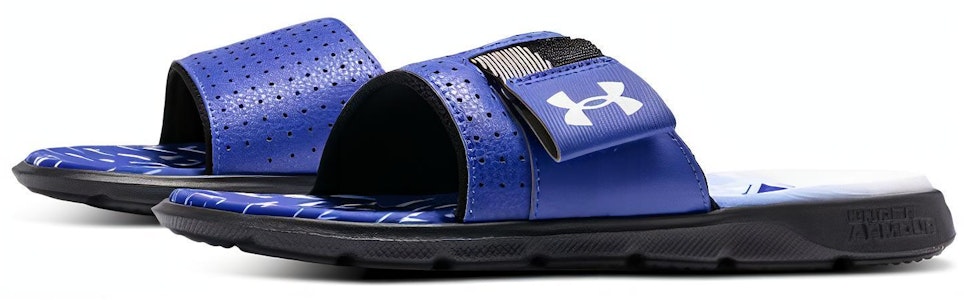 安德玛雇佣兵拖鞋'蓝黑' 3027252-400 Lookbook 安德玛雇佣兵拖鞋'蓝黑' 3027252-400