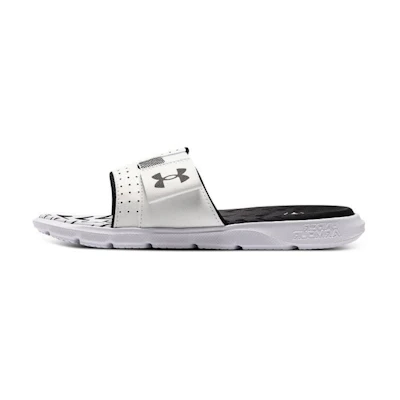 UA Mercenary Slippers 'White Black'