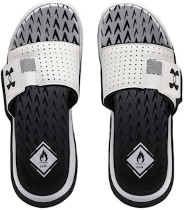 Under Armour 舒適百搭一字拖鞋 男女款 黑白 Shop Under Armour 舒適百搭一字拖鞋 男女款 黑白