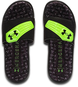 Under Armour安德玛 Mercenary Xii 拼接休閒拖鞋 黑綠 Shop Under Armour安德玛 Mercenary Xii 拼接休閒拖鞋 黑綠