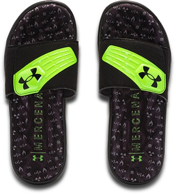Under Armour Mercenary Xii Slipper Black/Green 3023759-002 Shop Under Armour Mercenary Xii Slipper Black/Green 3023759-002