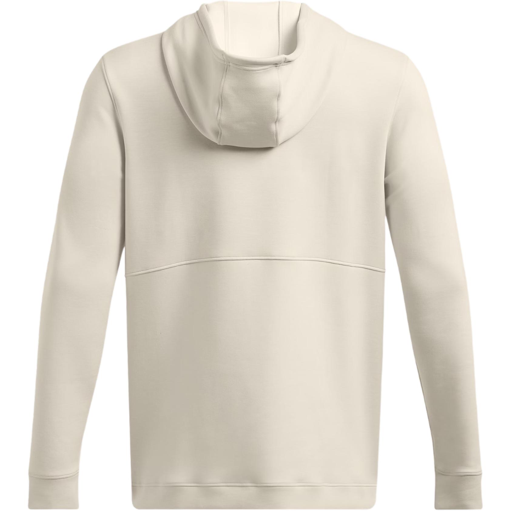 Lookbook Under Armour Meridian Hoodie Lengan Panjang Pria Warna Beige untuk Cuaca Dingin 1379668-110