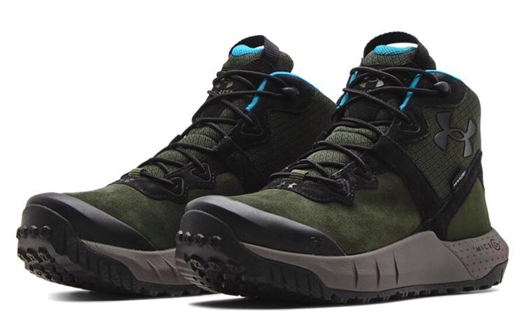 Lookbook Under Armour Micro G Valsetz Mid 'Hitam Hijau' 3024334-300